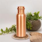 Puur koperen waterfles glad (plain mat) ± 750 ml (zware, Ophalen of Verzenden