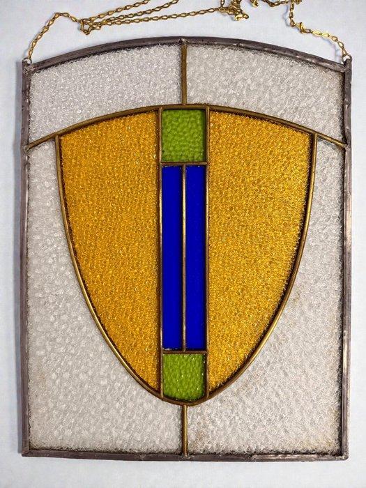 Jugendstil Glas-in-loodraam - 1900-1910 - Amsterdam, Antiek en Kunst, Curiosa en Brocante