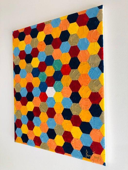 Pierre Joseph - Mosaic patchwork 40-25, Antiek en Kunst, Kunst | Schilderijen | Modern