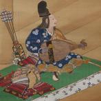 Samurai Playing Biwa (Japanese Lute) - Yamada Toen  -