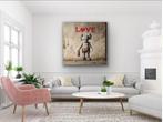 EMIR BERCUTTE - KAWS STREET ART LOVE 1 - Toile L