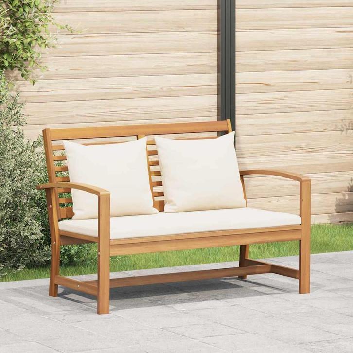 vidaXL Tuinbank Naturel 110 x 64 x 76.5 cm Massief teakhout, Tuin en Terras, Tuinsets en Loungesets, Nieuw, Verzenden