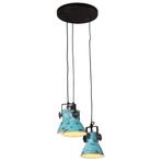 vidaXL Hanglamp 25 W E27 30x30x100 cm verweerd blauw, Verzenden, Nieuw