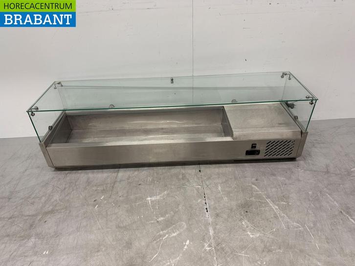 RVS Opzetvitrine Opzet koelvitrine saladiere 5 x 1/3 en 1 x, Articles professionnels, Horeca | Équipement de cuisine, Enlèvement ou Envoi