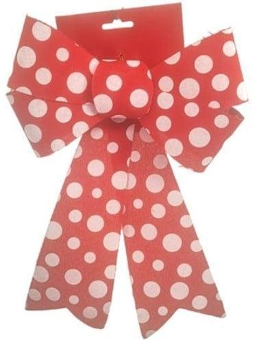 Strik Rood Witte Stippen 30x19 cm per stuk, Huis en Inrichting, Woonaccessoires | Kunstplanten en Kunstbloemen, Nieuw