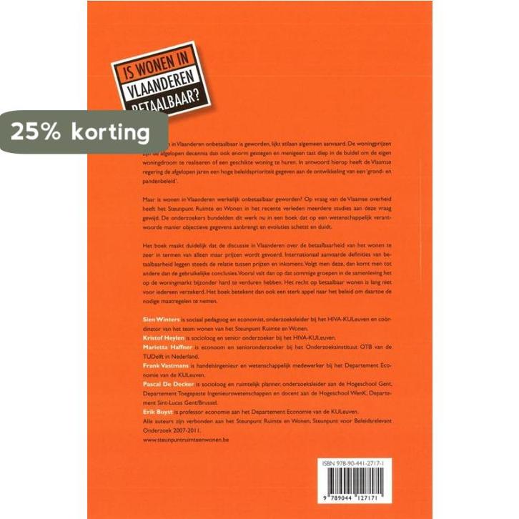 Is wonen in Vlaanderen betaalbaar? 9789044127171, Boeken, Politiek en Maatschappij, Zo goed als nieuw, Verzenden