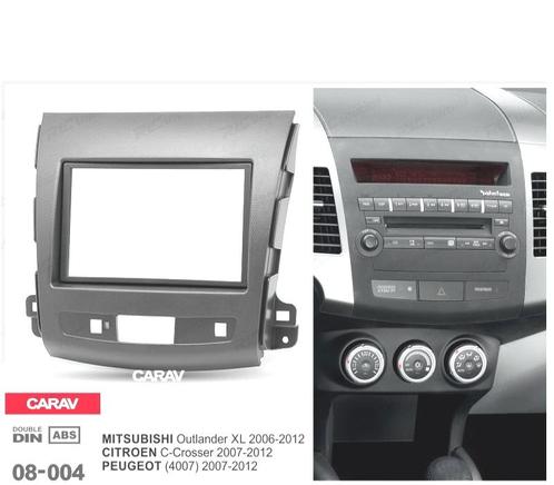 FACADE AUTORADIO 2 DIN GRIS POUR CITROEN C-CROSSER MITSUBISH, Auto diversen, Autoradio's, Verzenden