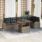 vidaXL Tuinbank Set met kussen 7 pcs Grijs 100 x 55 x 73 cm, Tuin en Terras, Verzenden, Nieuw