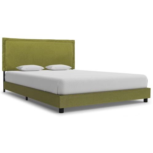 vidaXL Bedframe stof groen 140x200 cm, Huis en Inrichting, Slaapkamer | Bedden, Nieuw, Verzenden