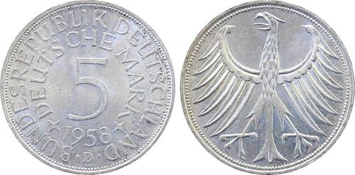 5 Mark Duitsland 5 Dm duitse Mark zilveradler 1958d bankf..., Postzegels en Munten, Munten | Europa | Niet-Euromunten, België