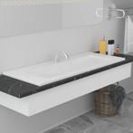 vidaXL Inbouwwastafel 101x39,5x18,5 cm keramiek wit, Verzenden, Nieuw