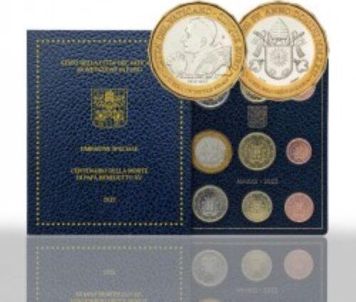 Vatikan 8,88 Euro Kms munten set 2022 mit 5 Euro bimetall..., Postzegels en Munten, Munten | Europa | Euromunten, België, Verzenden