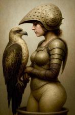 yamila velazquez - La Dama del Halcón XL(No Reserva ), Antiek en Kunst, Kunst | Schilderijen | Modern