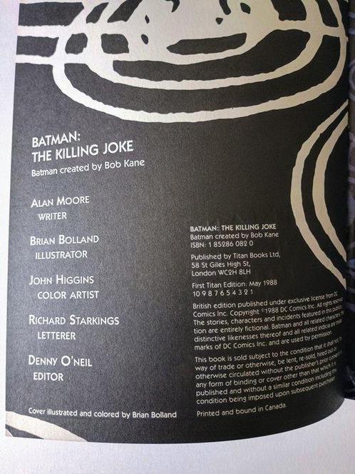 Batman: The Killing Joke - British Edition - 1 Comic, Roman, Boeken, Stripverhalen