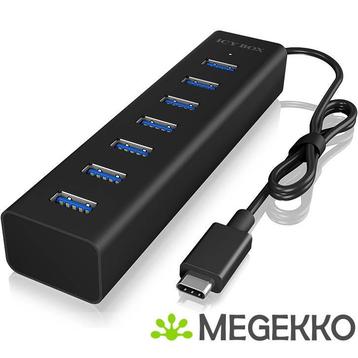 ICY BOX IB-HUB1700-C3 USB 3.0 (3.1 Gen 1) Type-C 5000Mbit/s, Informatique & Logiciels, Verzenden