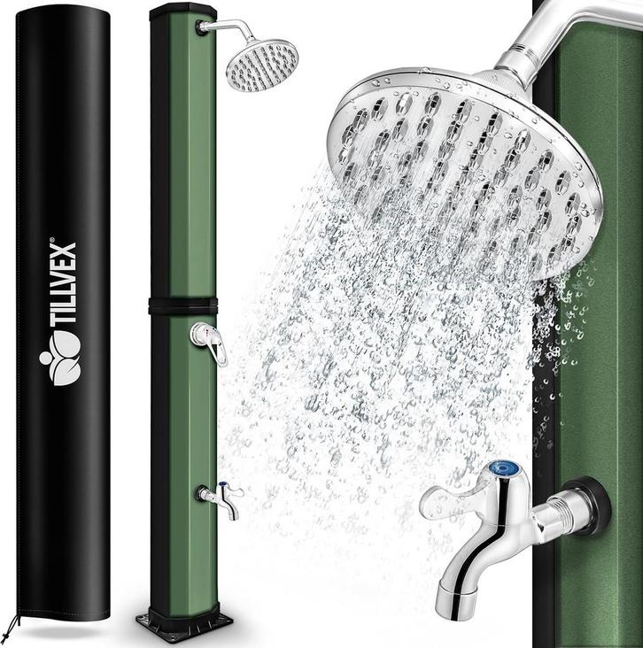 Buitendouche - Tuindouche - Zonneenergie - 35L - Groen - Til, Bricolage & Construction, Sanitaire, Envoi