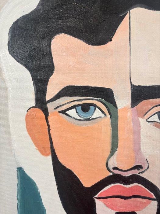 Enzo (XX) - Fragment barbu, Antiek en Kunst, Kunst | Schilderijen | Modern
