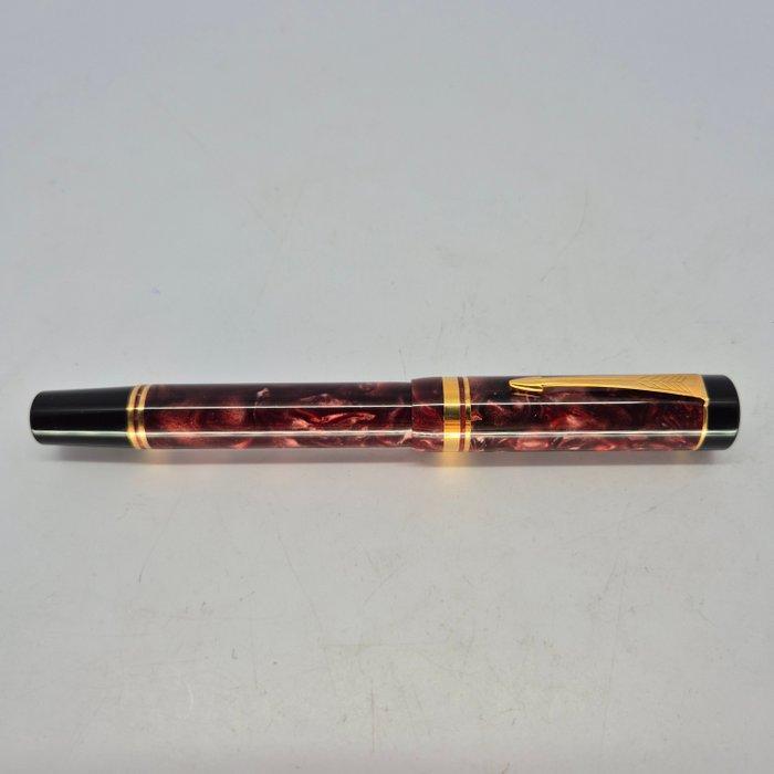 Parker - Duofold Centennial - Marbled Red - 18k gold nib (F), Verzamelen, Pennenverzamelingen