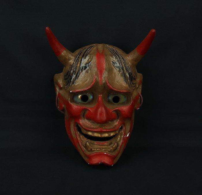 Noh masker - Papier, Textiel, Hennep, Gips, Klei, enz. -, Antiquités & Art, Antiquités | Autres Antiquités