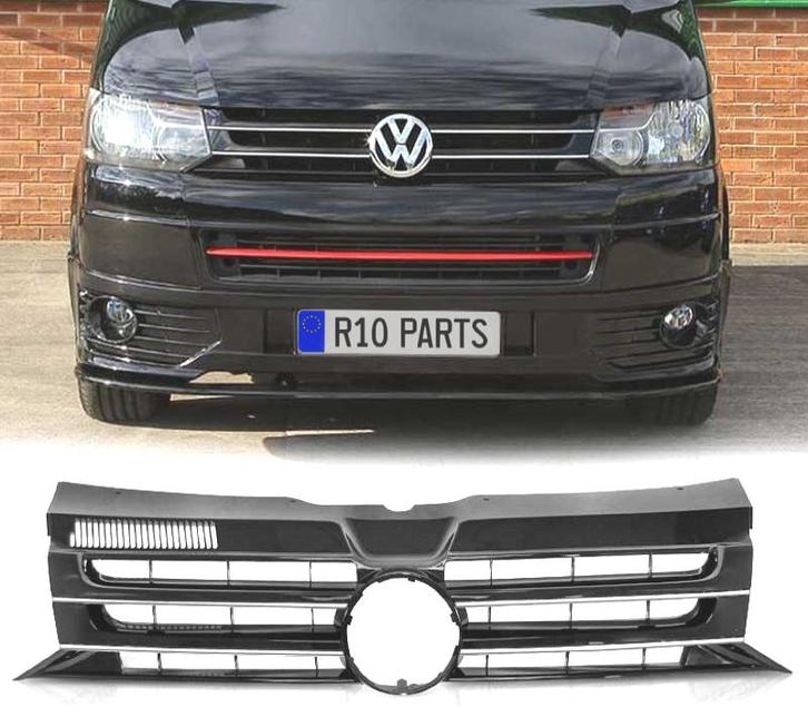 CALANDRE VOLKSWAGEN VW T5 CARAVELLE MULTIVAN 10-15 NOIR CHRO, Auto-onderdelen, Carrosserie, Verzenden