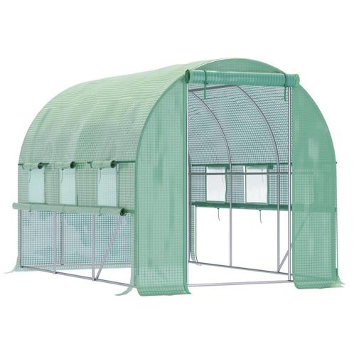 TRUUSK Tunnel Foliekas 2,95x2x2m - Begraafbaar - 6 Ramen - U, Tuin en Terras, Kassen, Verzenden