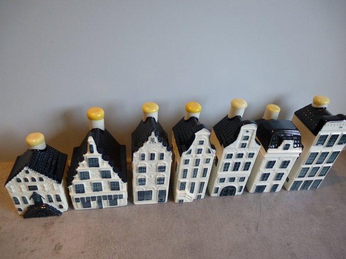 KLM-huisje - Bols - Zeven KLM huisjes (gevuld), Antiek en Kunst, Antiek | Wandborden en Tegels