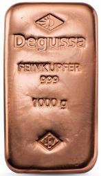1 kilogram koper - .999 - Degussa Deutschland. (Zonder
