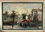 Th. V. Oorschot (XX) - A Parissiene market scene., Antiek en Kunst