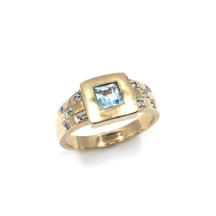 Sans prix de réserve - Bague - 8 carats Or jaune - 0.63ct., Handtassen en Accessoires, Ringen