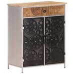 vidaXL Dressoir 60x35x75 cm ruw mangohout en ijzer, Verzenden, Nieuw