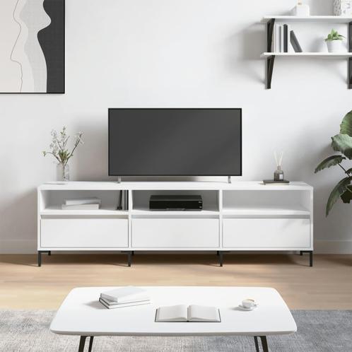 vidaXL Meuble TV blanc 150x30x44,5 cm bois dingÃ©nierie, Huis en Inrichting, Kasten |Televisiemeubels, Verzenden