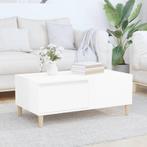 vidaXL Table basse Blanc brillant 90x50x36,5 cm Bois, Maison & Meubles, Tables | Tables de salon, Neuf, Verzenden