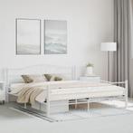 vidaXL Bedframe metaal wit 180x200 cm, Huis en Inrichting, Slaapkamer | Bedden, Verzenden, Nieuw