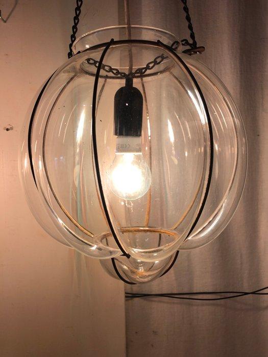 Lamp (2) - Glas, IJzer, Antiek en Kunst, Curiosa en Brocante