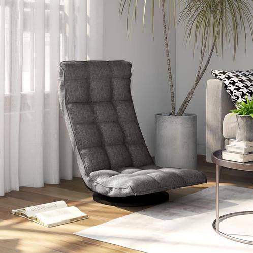 vidaXL Vloerstoel draaibaar stof lichtgrijs, Huis en Inrichting, Stoelen, Nieuw, Verzenden