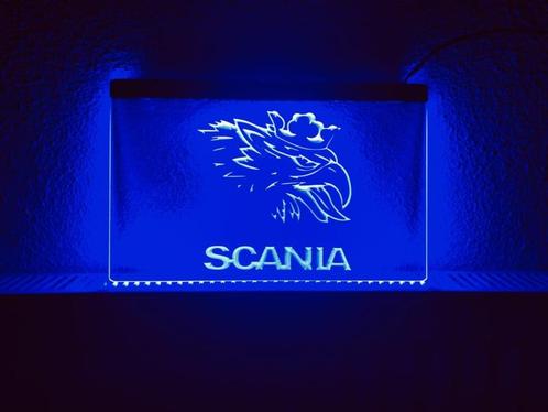 Scania neon bord lamp LED verlichting reclame lichtbak vrach, Huis en Inrichting, Lampen | Overige, Nieuw, Verzenden