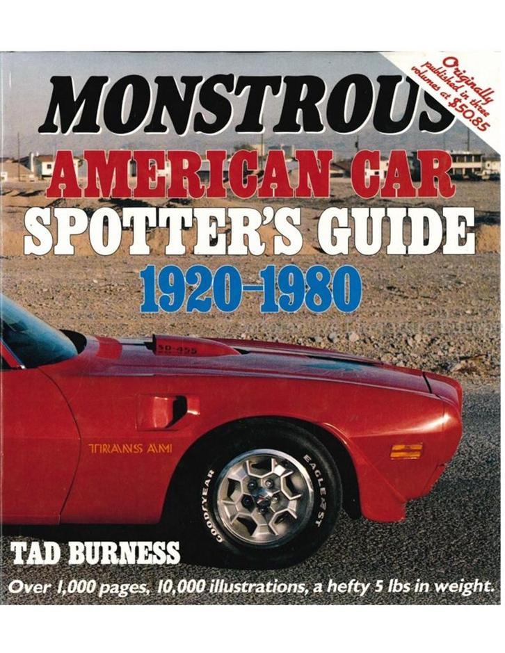 MONSTROUS AMERICAN CAR SPOTTER'S GUIDE 1920 - 1980, Boeken, Auto's | Folders en Tijdschriften, Ophalen of Verzenden