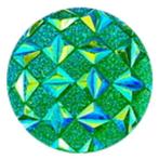 Fako Bijoux® - Click Button - Glitter Ruit - Groen, Verzenden, Nieuw