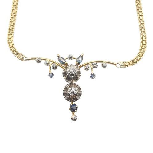 Collier - 18 carats Or jaune - 0.60ct. tw. Diamant, Handtassen en Accessoires, Kettingen