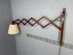 Lamp - Hout - Grote vintage jaren 60 houten schaarlamp., Antiek en Kunst