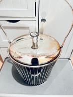 Pot - Glas, Verzilverd - ijsemmer, Antiek en Kunst