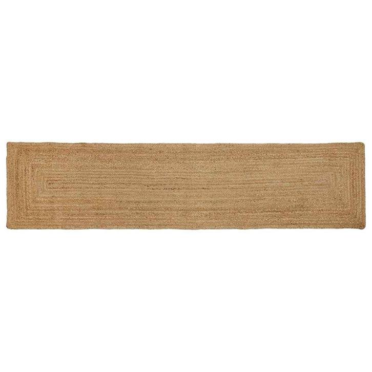 vidaXL Tapijt Beige 60 x 400 cm Jute, Huis en Inrichting, Stoffering | Tapijten en Vloerkleden, Nieuw, Verzenden