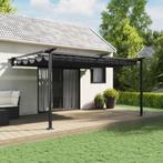 vidaXL Wandgemonteerde Gazebo Antraciet 3 x 4 m Staal, Tuin en Terras, Verzenden, Nieuw