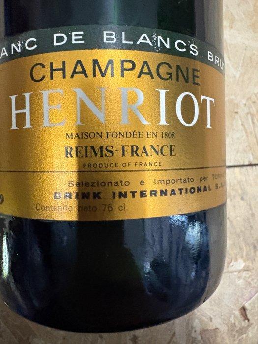 Henriot, Blanc de Blancs Brut - Champagne Brut - 4 Bouteille, Verzamelen, Wijnen