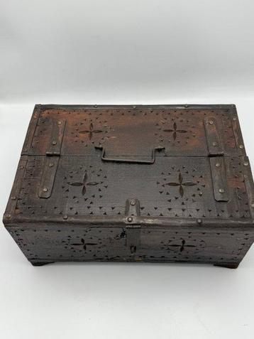 Cassone - Bois, Métal - Coffre ancien unique, Antiquités & Art