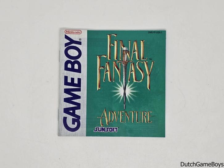 Gameboy Classic - Final Fantasy Adventure - USA - Manual, Consoles de jeu & Jeux vidéo, Jeux | Nintendo Game Boy, Envoi