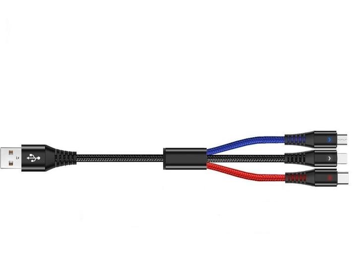 DrPhone MCL01- 3 IN 1 USB - Micro - Type C – Lightning – LED, Informatique & Logiciels, Pc & Câble réseau, Envoi