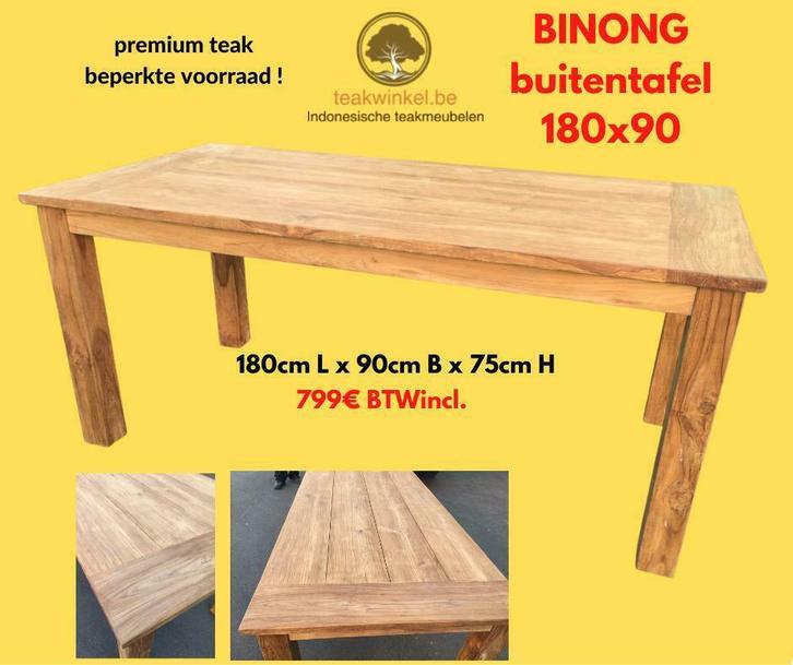 Tafel BINONG 180x90, Jardin & Terrasse, Tables de jardin, Enlèvement