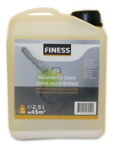 Finess Muurvernis Glans 2.5 liter, Bricolage & Construction, Peinture, Vernis & Laque, Enlèvement ou Envoi
