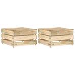 vidaXL Tables palette de jardin 2 pcs Bois de pin, Verzenden, Neuf